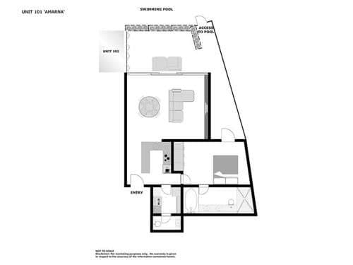Luxury One-Bedroom Apartment - Pool Level 101