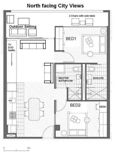 Two-Bedroom Apartment with Balcony