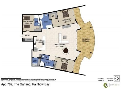 The Garland Unit 702 Beachfront Apartment in Rainbow Bay Coolangatta1