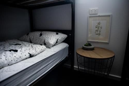 Small Family Room with Shared Bathroom