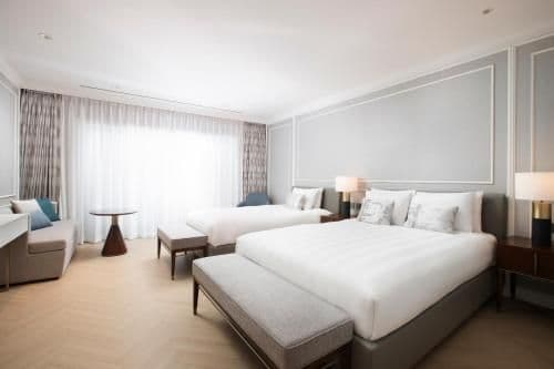 Charlotte Family Twin Room Terrace with Partial Sea View