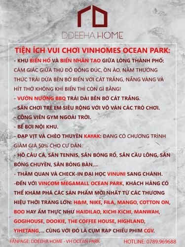 Ddeeha Home-Vinhomes Ocean Park, Thành Phố Biển Hồ (Ddeeha Home-Vinhomes Ocean Park, Thanh Pho Bien Ho)2