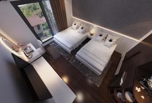 Twin Room with Bath - Complimentary round-trip airport transfer upon request