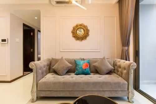 Three-Bedroom Apartment with Balcony and River View