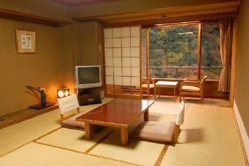 Japanese-Style Twin Room with Mountain View