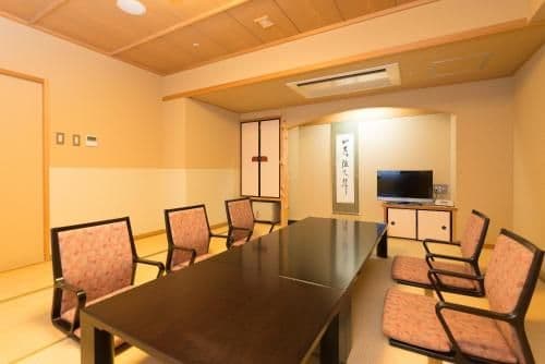 Executive Room with Tatami area with Open Air Bath and Lake View