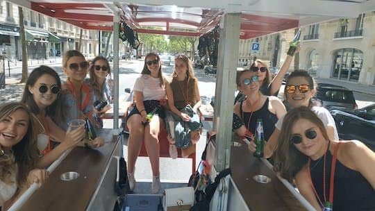 Sightseeing tour of Paris onboard a moving bar