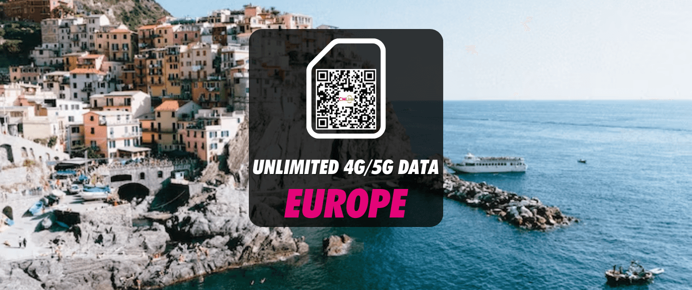 Europe United Kingdom(UK) 41 Countries Unlimited Data 4G eSIM Roaming Data (QR Code Delivered via Email)1