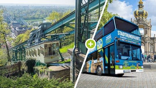 ทัวร์ชมวิวพาโนรามาของเดรสเดิน พร้อมรถไฟขึ้นภูเขาและทัวร์รถบัส Hop-On Hop-Off