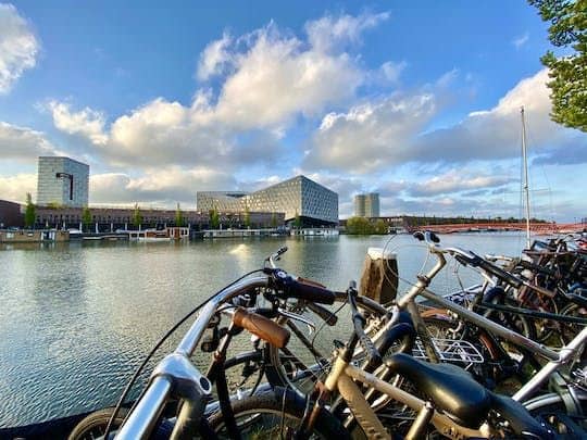 Audio guided bike tour Eastern Docklands Amsterdam