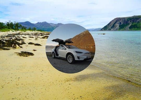 Private fjord tour from Tromsø in a TeslaX car