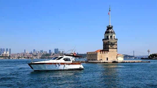Maiden Tower express yacht in Istanbul