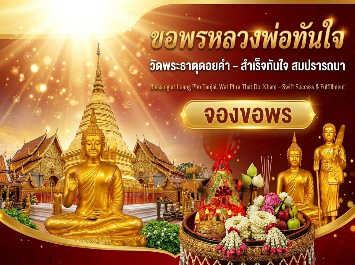 Blessing at Luang Pho Tanjai, Wat Phra That Doi Kham – Swift Success & Fulfillment