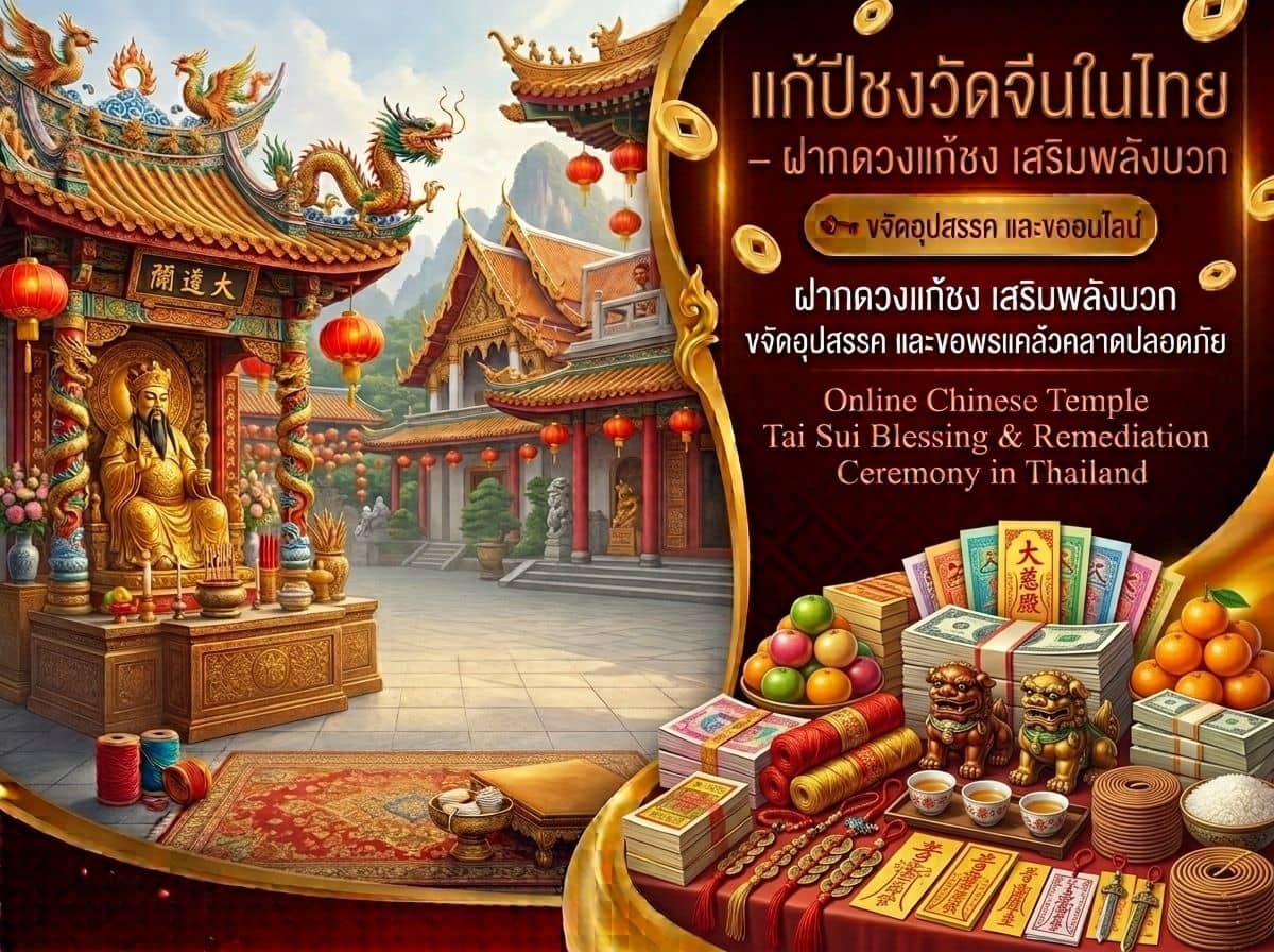 ฝากดวงแก้ปีชง ออนไลน์ วัดจีนในไทย – เสริมสิริมงคล ปัดเป่าอุปสรรค แคล้วคลาดปลอดภัย