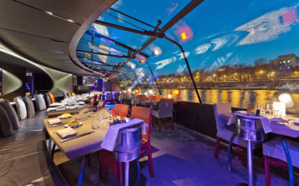 ล่องเรือสำราญระดับพรีเมียมชมแม่น้ำแซนพร้อมรับประทานอาหารเย็น