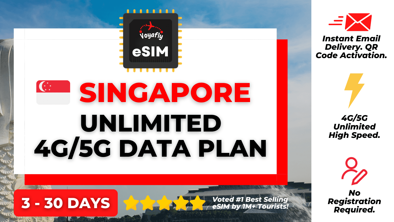 สิงคโปร์ - eSIM ข้อมูล 4G/5G ไม่จำกัด