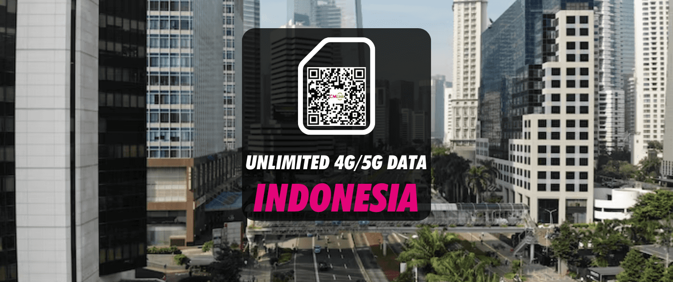 Indonesia Unlimited Data 4G eSIM Roaming Data (QR Code Delivered via Email)1