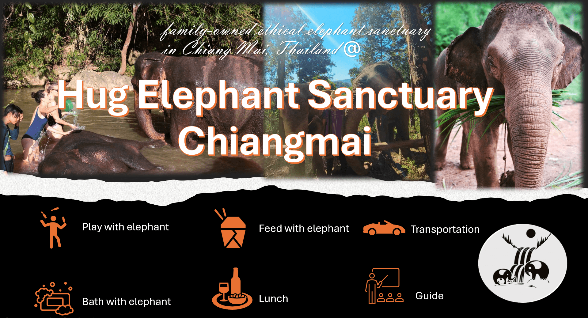 Hug Elephant Sanctuary Chiangmai