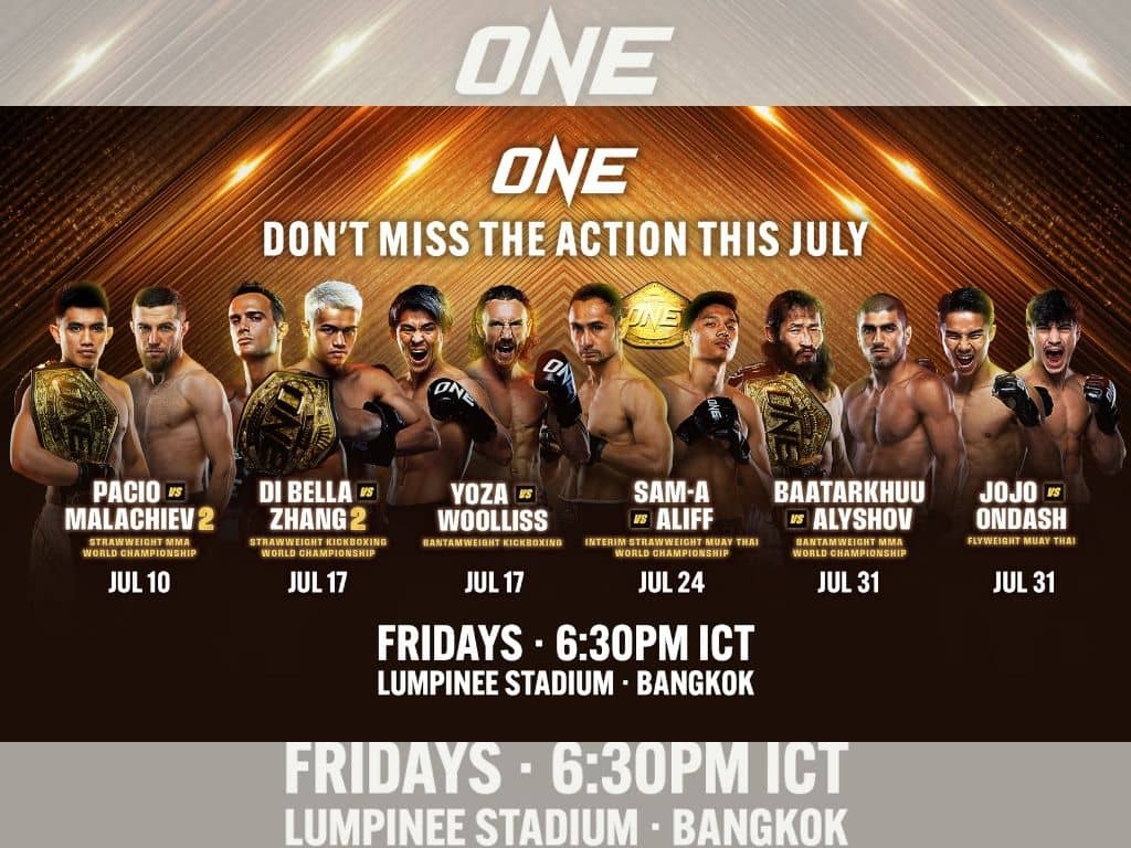บัตรเข้าชมวันแชมเปียนชิพมวยไทยคืนวันศุกร์ที่วันลุมพินี (ONE Lumpinee x ONE Championship)
