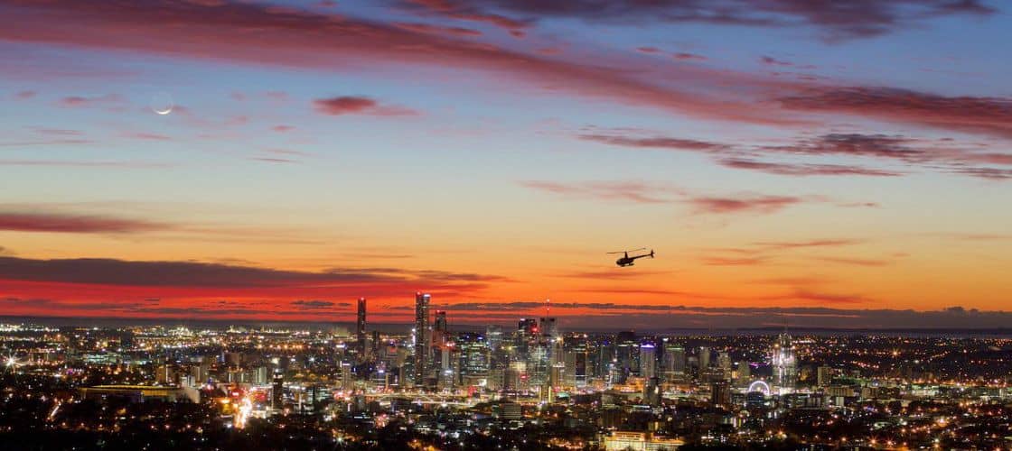 Brisbane City Twilight Helicopter Flight