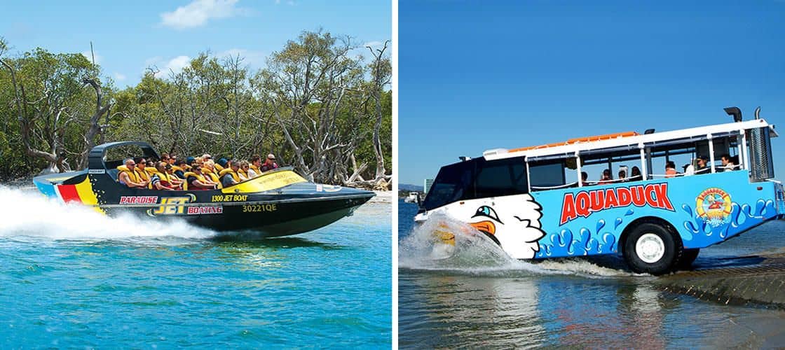 แพ็กเกจเจ็ตโบ๊ทและทัวร์ Aquaduck โกลด์โคสต์