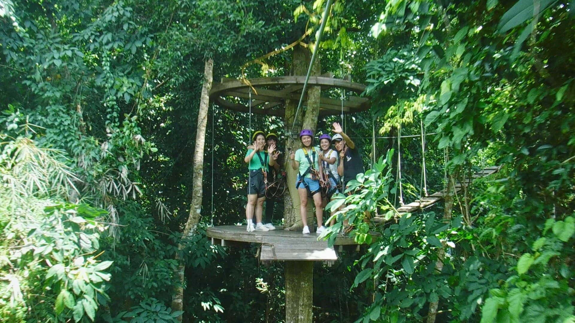 ทัวร์ซิปไลน์ในป่ากง1