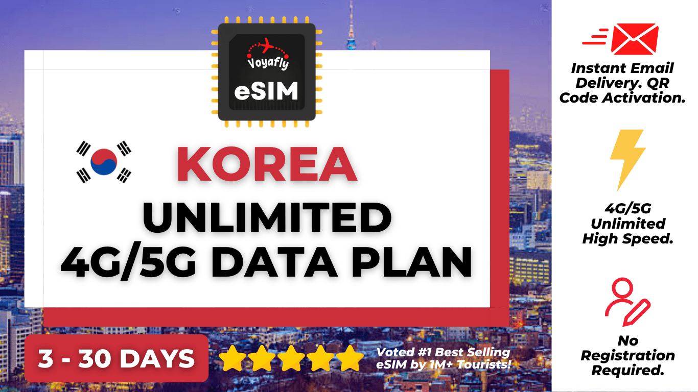 Korea - Unlimited 4G/5G Data eSIM