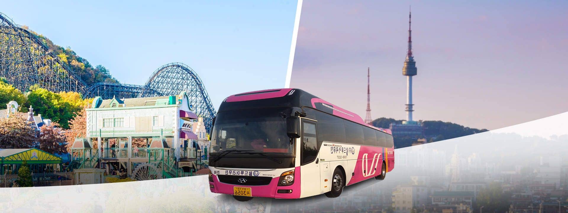 Round Trip Shuttle Bus Transfers to Everland and Caribbean Bay from Gyeonggi-do by World Travel